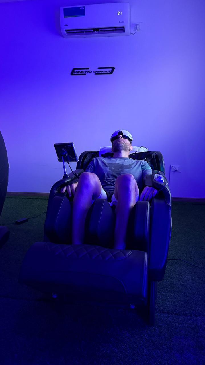 Detalle de apoyos y ergonomía del sillón de Biorregeneración